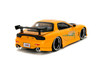 1993 Mazda RX-7 "HKS Power", Yellow Orange - Jada Toys 35957 - 1/24 Scale Diecast Model Toy Car