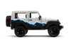 2007 Jeep Wrangler w/Extra Wheels, Light Gray/Black - Jada Toys 34194 - 1/24 Scale Diecast Model Toy Car