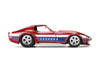 1969 Chevy Corvette Stingray ZL-1 Hardtop, Candy Red w/White & Blue Stripes - Jada Toys 35488 - 1/24 Scale Diecast Model Toy Car