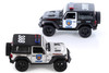 2018 Jeep Wrangler Rubicon Police 2 Pack, Black/Silver - Kinsmart 5412DP-5412DPR - 1/34 Scale Diecast Model Toy Cars