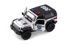 2018 Jeep Wrangler Rubicon Police 2 Pack, Black/Silver - Kinsmart 5412DP-5412DPR - 1/34 Scale Diecast Model Toy Cars