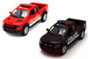 2013 Ford F-150 SVT Raptor Fire/Police 2 Pack - Kinsmart 5365DPR-5365DP - 1/46 Scale Diecast Model Toy Cars