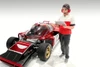 Race Crew Figure #3, Red/White - Showcasts AD-25003 - 1/24 Scale Figurine - Diorama Accessory