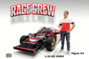 Race Crew Figure #4, Red/White - Showcasts AD-25004 - 1/24 Scale Figurine - Diorama Accessory