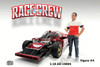 Race Crew Figure #4, Red/White - Showcasts AD-19004 - 1/18 Scale Figurine - Diorama Accessory