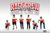 Race Crew Figure #6, Red/White - Showcasts AD-25006 - 1/24 Scale Figurine - Diorama Accessory