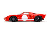 1968 Ford GT40 MK1 w/Display Base, Red/White - Jada Toys 36381 - 1/18 Scale Diecast Model Toy Car