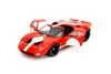 1968 Ford GT40 MK1 w/Display Base, Red/White - Jada Toys 36381 - 1/18 Scale Diecast Model Toy Car