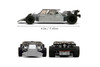 Flip Car F6, Raw Metal Gray - Jada Toys 34445 - 1/32 Scale Diecast Model Toy Car