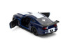 2016 Ford Mustang GT F9, Metallic Blue w/White Stripe - Jada Toys 34447 - 1/32 Scale Diecast Model Toy Car