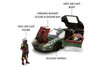 2005 Ford GT (Weathered) w/Boba Fett Figure, Star Wars - Jada Toys 36909 - 1/24 Scale Diecast Model Toy Car