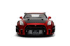 Nissan GT-R (R35) w/Liberty Walk Body Kit 2.0 & Display Base, Candy Red - Jada Toys 36465 - 1/18 Scale Diecast Model Toy Car