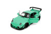 Porsche RWB Body Kit Kei Kishi w/Display Base, Glossy Teal Green - Jada Toys 36463 - 1/18 Scale Diecast Model Toy Car