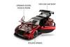 1995 Mazda RX-7 Widebody, Candy Red/Black - Jada Toys 37646 - 1/24 Scale Diecast Model Toy Car