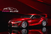 Toyota GR Supra w/Display Base, Candy Red - Jada Toys 36468 - 1/18 Scale Diecast Model Toy Car