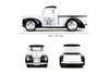 Disney Mickey Mouse 1941 Ford Pickup Truck, Steamboat Willie Theme - Jada Toys 36091 - 1/32 Scale Diecast Model Toy Car