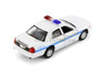 Ford Crown Victoria Police Interceptor, White - Kinsmart 5327/3D - 1/42 scale Diecast Model Toy Car