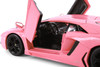 Box of 4 Lamborghini Aventador Coupe, Pink - Showcasts 37210DPK - 1/24 Scale Diecast Model Toy Cars