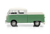 Volkswagen Type 2 (T1) Double Cab Pickup, Green/White - Showcasts 71343GN - 1/24 Scale Diecast Model Toy Car