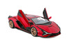 Lamborghini Sian FKP37 Hardtop, Red - Bburago 18-21099R - 1/24 Scale Diecast Model Toy Car