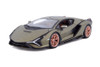 Lamborghini Sian FKP37 Hardtop, Matte Green - Bburago 18-21099GN - 1/24 Scale Diecast Model Toy Car