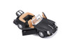 1961 Porsche 356B Cabriolet, Black - Bburago 18-22078BK - 1/24 Scale Diecast Model Toy Car