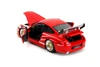 Porsche Carrera 911 GT3 (996), Red/White Stripes - Jada Toys 35137 - 1/24 Scale Diecast Model Toy Car