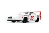 1969 Dodge Charger Daytona #25, White w/Red Stripes - Jada Toys 36608 - 1/24 Scale Diecast Model Toy Car