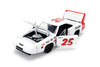 1969 Dodge Charger Daytona #25, White w/Red Stripes - Jada Toys 36608 - 1/24 Scale Diecast Model Toy Car