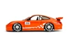 Porsche Carrera 911 GT3 RS (996) #008 "Bridgestone", Orange - Jada Toys 35138 - 1/24 Scale Diecast Model Toy Car