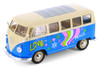Box of 4 1963 Volkswagen Classical T1 Bus w/Love/Peace Decals, ASSTD - Showcasts 22095A1/4D - 1/24 Scale Diecast Model Toy Cars