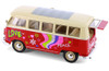 Box of 4 1963 Volkswagen Classical T1 Bus w/Love/Peace Decals, ASSTD - Showcasts 22095A1/4D - 1/24 Scale Diecast Model Toy Cars
