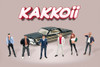 "Kakkoii" 6pc Figure Set, ASSTD - American Diorama AD-2425MJ - 1/64 Scale Figurine - Diorama Accessory