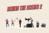 "Behind the Scenes 2" 7pc Figure Set, ASSTD - American Diorama AD-2428MJ - 1/64 Scale Figurine - Diorama Accessory