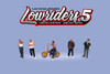 "Lowriders 5" 6pc Figure Set, ASSTD - American Diorama AD-2427MJ - 1/64 Scale Figurine - Diorama Accessory