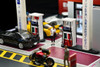 Japan Gas Station w/LED Lights and 2 Figure Set, ASSTD - American Diorama AD-710038GF - 1/64 Scale Figurine - Diorama Accessory