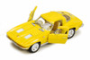 1963 Chevy Corvette Stingray, Yellow - Kinsmart 5358D - 1/36 scale Diecast Model Toy Car