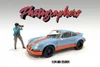 "Photographers" Figure #1, Blue/Brown - Showcasts AD-25301 - 1/24 Scale Resin Diorama Figurine