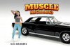 "Muscle Mechanics" Figure #4, Gray/Blue - Showcasts AD-25204 - 1/24 Scale Resin Diorama Figurine