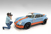 "Photographers" Figure #3, Blue - Showcasts AD-25303 - 1/24 Scale Resin Diorama Figurine