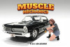 "Muscle Mechanics" Figure #3, Gray/Blue - Showcasts AD-25203 - 1/24 Scale Resin Diorama Figurine