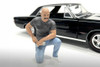 "Muscle Mechanics" Figure #6, Gray/Blue - Showcasts AD-19206 - 1/18 Scale Resin Diorama Figurine