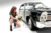 "Muscle Mechanics" Figure #3, Green/Blue - Showcasts AD-19203 - 1/18 Scale Resin Diorama Figurine