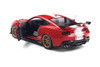 2024 Ford Shelby Mustang Super Snake, Red w/White Stripe - Solido S1813801 - 1/18 Scale Diecast Model Toy Car