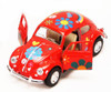 1967 Volkswagen Beetle w/ Decals, Red - Kinsmart 5057DF - 1/32 scale Diecast Car (New, but NO BOX)