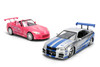 Twin Pack Brian's Nissan Skyline GT-R (R34) & Suki's Honda S2000, Fast & Furious - Jada Toys 37543 - 1/24 Scale Diecast Model Toy Car