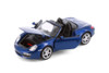 Porsche Boxster S Open Convertible, Blue - Showcasts® 22479C/4D - 1/24 Scale Diecast Model Toy Car