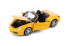 Porsche Boxster S Open Convertible, Yellow - Showcasts® 22479C/4D - 1/24 Scale Diecast Model Toy Car