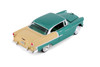 1955 Chevy Bel Air Hardtop, Green/Beige - Showcasts 77229GND - 1/24 Scale Diecast Model Toy Car
