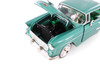 1955 Chevy Bel Air Hardtop, Green/Beige - Showcasts 77229GND - 1/24 Scale Diecast Model Toy Car
